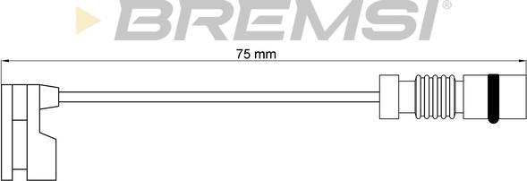 Bremsi WI0598 - Сигнализатор, износ тормозных колодок autospares.lv