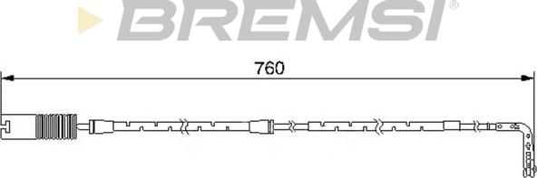 Bremsi WI0592 - Сигнализатор, износ тормозных колодок autospares.lv