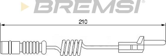 Bremsi WI0565 - Сигнализатор, износ тормозных колодок autospares.lv