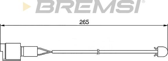 Bremsi WI0502 - Сигнализатор, износ тормозных колодок autospares.lv