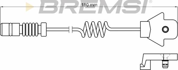 Bremsi WI0507 - Сигнализатор, износ тормозных колодок autospares.lv