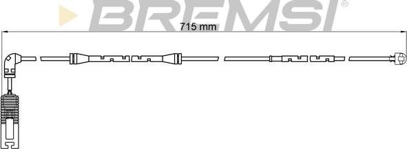 Bremsi WI0585 - Сигнализатор, износ тормозных колодок autospares.lv