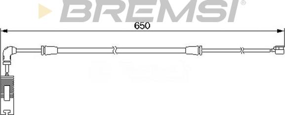 Bremsi WI0587 - Сигнализатор, износ тормозных колодок autospares.lv