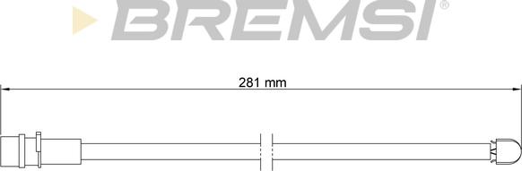 Bremsi WI0539 - Сигнализатор, износ тормозных колодок autospares.lv