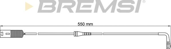 Bremsi WI0534 - Сигнализатор, износ тормозных колодок autospares.lv