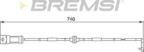 Bremsi WI0532 - Сигнализатор, износ тормозных колодок autospares.lv