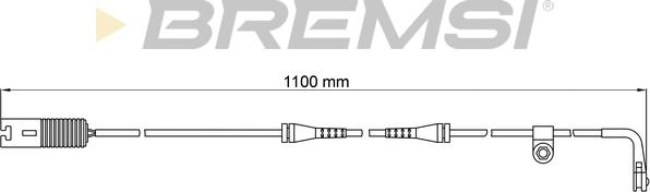 Bremsi WI0578 - Сигнализатор, износ тормозных колодок autospares.lv
