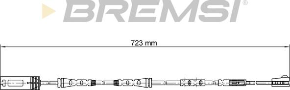 Bremsi WI0690 - Сигнализатор, износ тормозных колодок autospares.lv