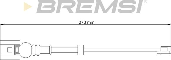 Bremsi WI0665 - Сигнализатор, износ тормозных колодок autospares.lv