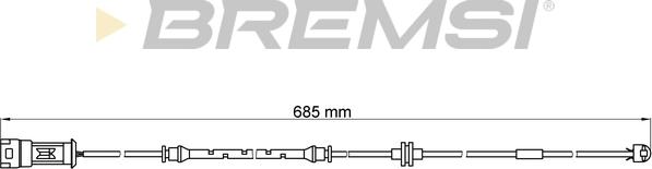 Bremsi WI0604 - Сигнализатор, износ тормозных колодок autospares.lv