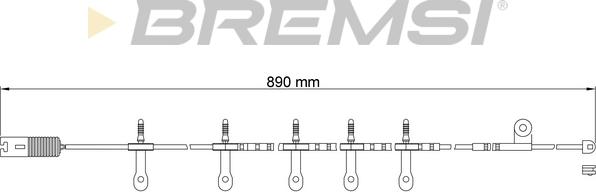 Bremsi WI0606 - Сигнализатор, износ тормозных колодок autospares.lv