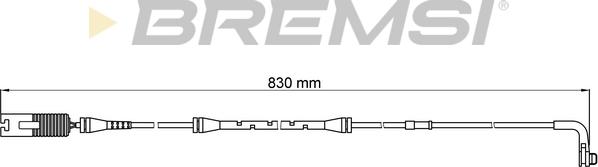 Bremsi WI0608 - Сигнализатор, износ тормозных колодок autospares.lv