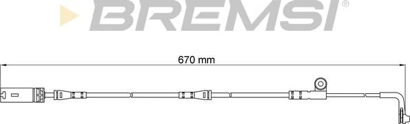 Bremsi WI0602 - Сигнализатор, износ тормозных колодок autospares.lv