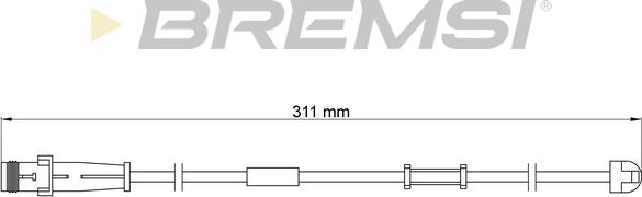 Bremsi WI0619 - Сигнализатор, износ тормозных колодок autospares.lv