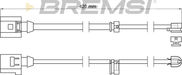 Bremsi WI0614 - Сигнализатор, износ тормозных колодок autospares.lv