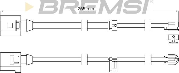 Bremsi WI0615 - Сигнализатор, износ тормозных колодок autospares.lv