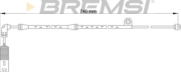 Bremsi WI0610 - Сигнализатор, износ тормозных колодок autospares.lv