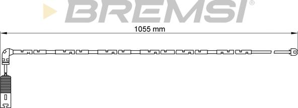 Bremsi WI0611 - Сигнализатор, износ тормозных колодок autospares.lv