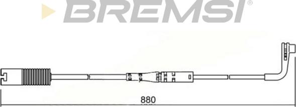 Bremsi WI0617 - Сигнализатор, износ тормозных колодок autospares.lv