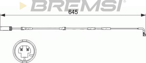 Bremsi WI0681 - Сигнализатор, износ тормозных колодок autospares.lv