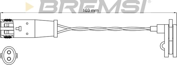 Bremsi WI0631 - Сигнализатор, износ тормозных колодок autospares.lv