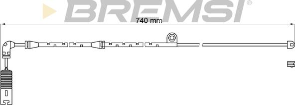 Bremsi WI0638 - Сигнализатор, износ тормозных колодок autospares.lv