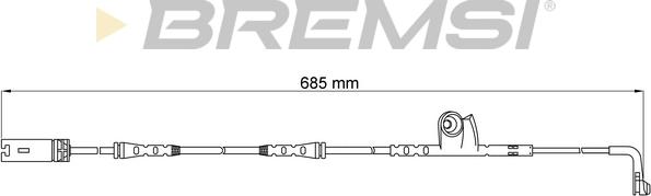 Bremsi WI0637 - Сигнализатор, износ тормозных колодок autospares.lv