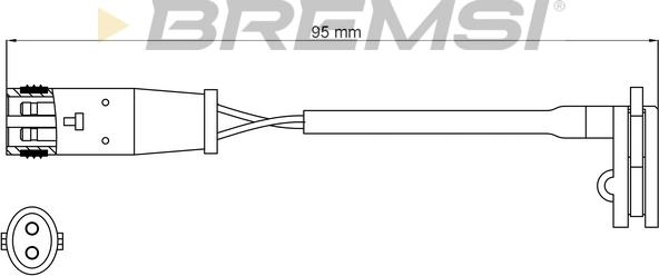 Bremsi WI0625 - Сигнализатор, износ тормозных колодок autospares.lv