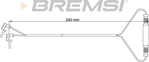 Bremsi WI0628 - Сигнализатор, износ тормозных колодок autospares.lv