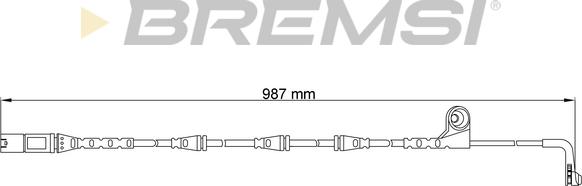 Bremsi WI0670 - Сигнализатор, износ тормозных колодок autospares.lv