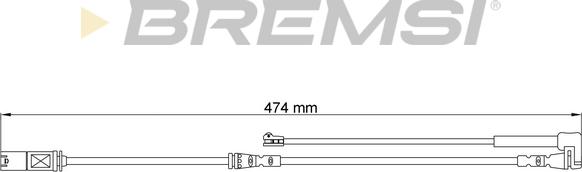 Bremsi WI0797 - Сигнализатор, износ тормозных колодок autospares.lv