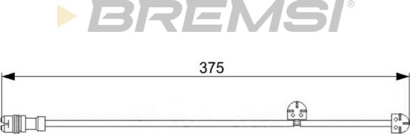 Bremsi WI0744 - Сигнализатор, износ тормозных колодок autospares.lv