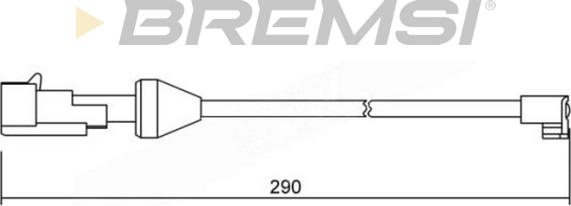 Bremsi WI0746 - Сигнализатор, износ тормозных колодок autospares.lv