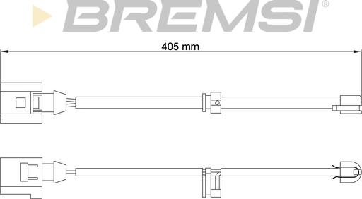 Bremsi WI0742 - Сигнализатор, износ тормозных колодок autospares.lv