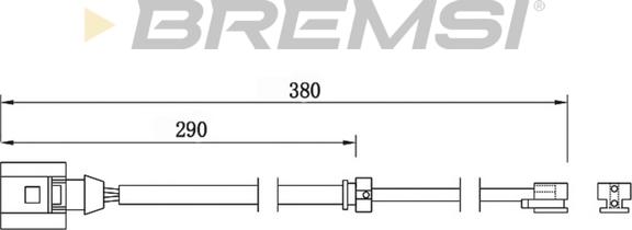 Bremsi WI0747 - Сигнализатор, износ тормозных колодок autospares.lv