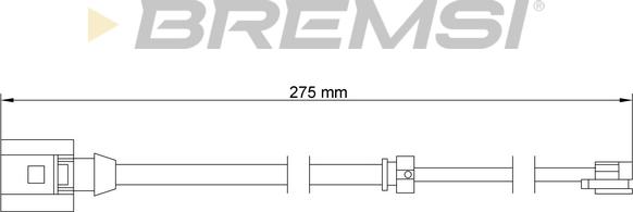 Bremsi WI0754 - Сигнализатор, износ тормозных колодок autospares.lv