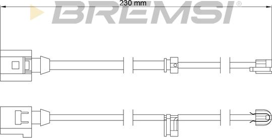 Bremsi WI0709 - Сигнализатор, износ тормозных колодок autospares.lv