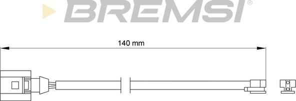 Bremsi WI0703 - Сигнализатор, износ тормозных колодок autospares.lv