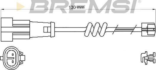 Bremsi WI0714 - Сигнализатор, износ тормозных колодок autospares.lv