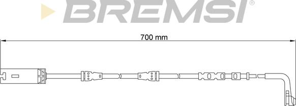 Bremsi WI0716 - Сигнализатор, износ тормозных колодок autospares.lv