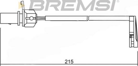 Bremsi WI0734 - Сигнализатор, износ тормозных колодок autospares.lv