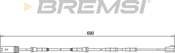 Bremsi WI0737 - Сигнализатор, износ тормозных колодок autospares.lv