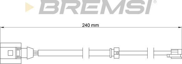 Bremsi WI0726 - Сигнализатор, износ тормозных колодок autospares.lv