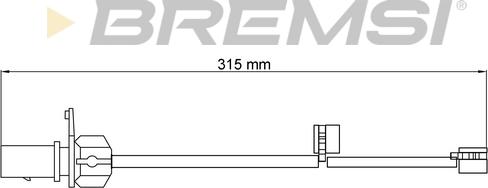 Bremsi WI0775 - Сигнализатор, износ тормозных колодок autospares.lv