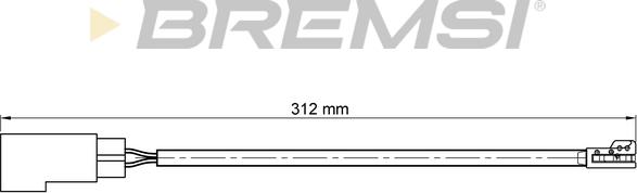 Bremsi WI0770 - Сигнализатор, износ тормозных колодок autospares.lv