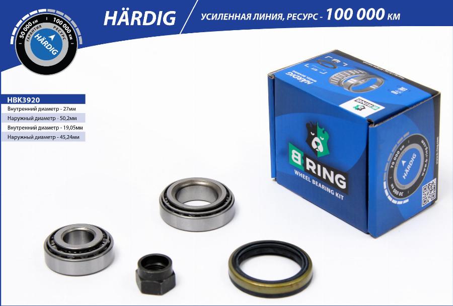 B-RING HBK3920 - Подшипник ступицы колеса, комплект autospares.lv