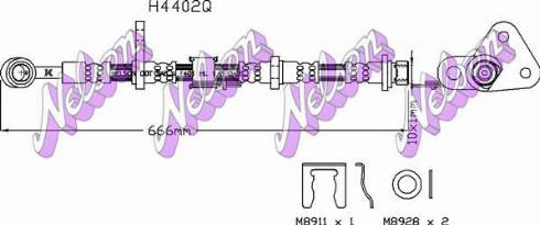 Brovex-Nelson H4402Q - Тормозной шланг autospares.lv