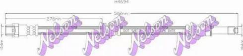 Brovex-Nelson H4694 - Тормозной шланг autospares.lv