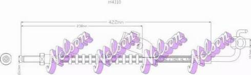 Brovex-Nelson H4110 - Тормозной шланг autospares.lv