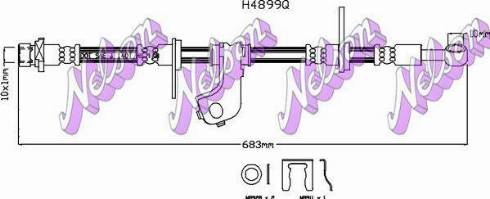 Brovex-Nelson H4899Q - Тормозной шланг autospares.lv